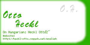 otto heckl business card